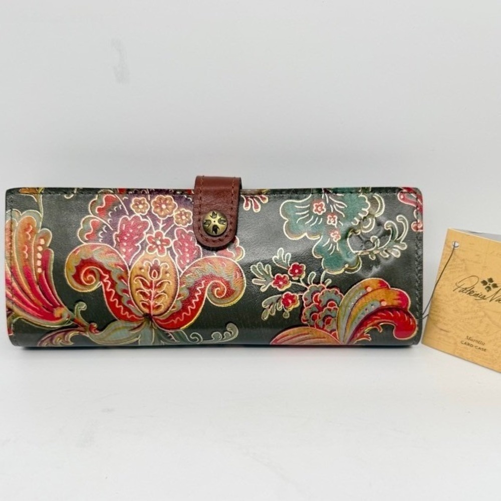 NEW Patricia Nash Marotta Floral Leather Card Case Wallet Multicolor NWT - Picture 11 of 14